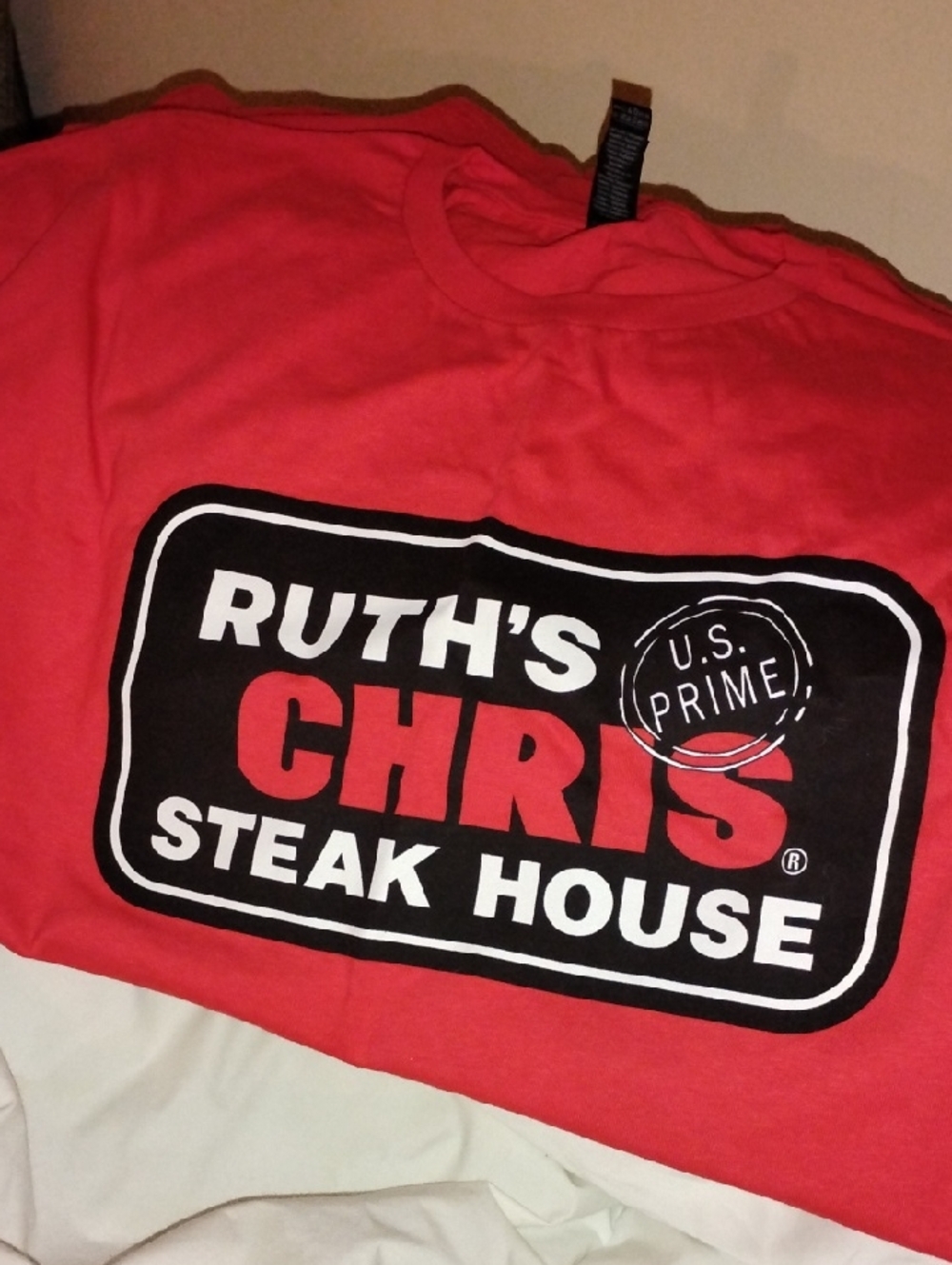 NEW Gildan Red Ruth's Chris Steak House Logo T-Shirt